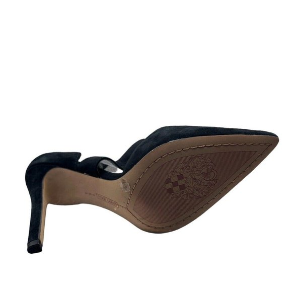 Vince Camino Black Suede D'Orsay Pumps High Heels Size 6 M - Picture 6 of 8